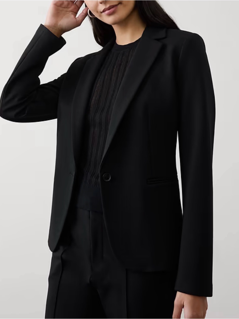 Nwot Banana Republic Black Women's Single-Button Tailored Blazer